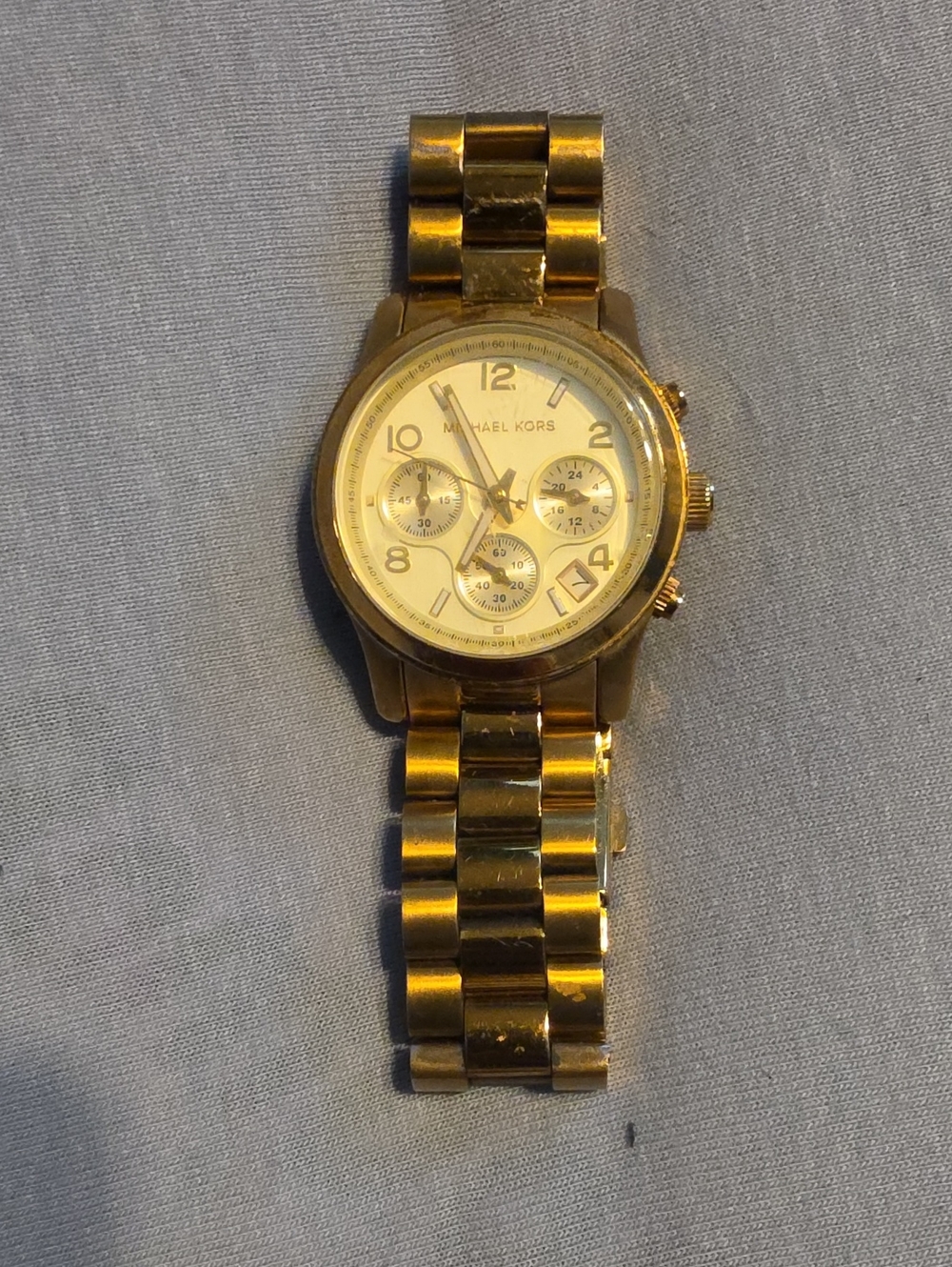Michael Kors Gold Stainless Steel Men's Chronograph Bracelet Watch